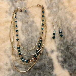 White House Black Market necklace and earring set